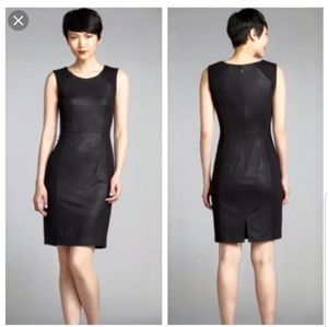 BCBG Max Azria Faux Leather Panel Dress